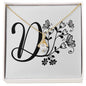 Botanical Monogram D - 18K Yellow Gold Finish Alluring Beauty Necklace