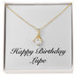 Happy Birthday Lupe - 18K Yellow Gold Finish Alluring Beauty Necklace