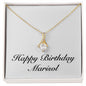 Happy Birthday Marisol - 18K Yellow Gold Finish Alluring Beauty Necklace