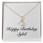 Happy Birthday Sybil - 18K Yellow Gold Finish Alluring Beauty Necklace