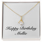 Happy Birthday Mollie - 18K Yellow Gold Finish Alluring Beauty Necklace