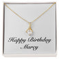 Happy Birthday Marcy - 18K Yellow Gold Finish Alluring Beauty Necklace