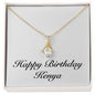 Happy Birthday Kenya - 18K Yellow Gold Finish Alluring Beauty Necklace