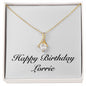 Happy Birthday Lorrie - 18K Yellow Gold Finish Alluring Beauty Necklace