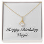 Happy Birthday Virgie - 18K Yellow Gold Finish Alluring Beauty Necklace