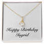Happy Birthday Ingrid - 18K Yellow Gold Finish Alluring Beauty Necklace