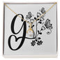 Botanical Monogram G - 18K Yellow Gold Finish Alluring Beauty Necklace