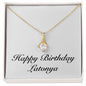 Happy Birthday Latonya - 18K Yellow Gold Finish Alluring Beauty Necklace