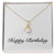 Happy Birthday - 18K Yellow Gold Finish Alluring Beauty Necklace