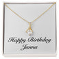 Happy Birthday Janna - 18K Yellow Gold Finish Alluring Beauty Necklace