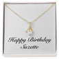 Happy Birthday Suzette - 18K Yellow Gold Finish Alluring Beauty Necklace