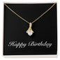 Happy Birthday v2 - 18K Yellow Gold Finish Alluring Beauty Necklace
