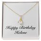 Happy Birthday Helene - 18K Yellow Gold Finish Alluring Beauty Necklace