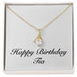 Happy Birthday Tia - 18K Yellow Gold Finish Alluring Beauty Necklace