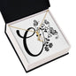 Botanical Monogram C - 18K Yellow Gold Finish Alluring Beauty Necklace