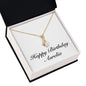 Happy Birthday Aurelia - 18K Yellow Gold Finish Alluring Beauty Necklace
