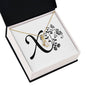 Botanical Monogram X - 18K Yellow Gold Finish Alluring Beauty Necklace