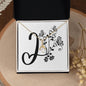 Botanical Monogram I - 18K Yellow Gold Finish Alluring Beauty Necklace