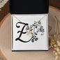 Botanical Monogram Z - 18K Yellow Gold Finish Alluring Beauty Necklace
