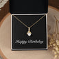 Happy Birthday v2 - 18K Yellow Gold Finish Alluring Beauty Necklace