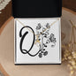 Botanical Monogram Q - 18K Yellow Gold Finish Alluring Beauty Necklace