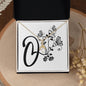 Botanical Monogram O - 18K Yellow Gold Finish Alluring Beauty Necklace