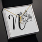 Botanical Monogram N - 18K Yellow Gold Finish Alluring Beauty Necklace