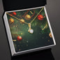Christmas Background 120 - 18K Yellow Gold Finish Alluring Beauty Necklace