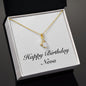 Happy Birthday Neva - 18K Yellow Gold Finish Alluring Beauty Necklace