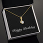 Happy Birthday v2 - 18K Yellow Gold Finish Alluring Beauty Necklace