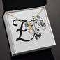 Botanical Monogram Z - 18K Yellow Gold Finish Alluring Beauty Necklace