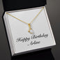 Happy Birthday Arline - 18K Yellow Gold Finish Alluring Beauty Necklace