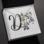 Botanical Monogram D - 18K Yellow Gold Finish Alluring Beauty Necklace