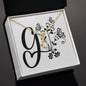 Botanical Monogram G - 18K Yellow Gold Finish Alluring Beauty Necklace