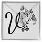 Botanical Monogram V - Alluring Beauty Necklace
