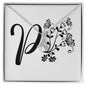 Botanical Monogram P - Alluring Beauty Necklace
