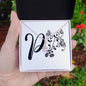 Botanical Monogram P - Alluring Beauty Necklace