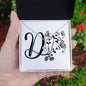 Botanical Monogram D - Alluring Beauty Necklace