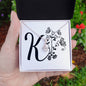Botanical Monogram K - Alluring Beauty Necklace