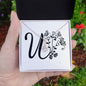 Botanical Monogram U - Alluring Beauty Necklace