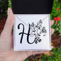 Botanical Monogram H - Alluring Beauty Necklace