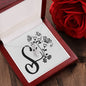 Botanical Monogram S - Alluring Beauty Necklace With Mahogany Style Luxury Box