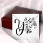 Botanical Monogram Y - Alluring Beauty Necklace With Mahogany Style Luxury Box
