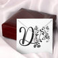 Botanical Monogram D - Alluring Beauty Necklace With Mahogany Style Luxury Box