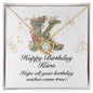 Happy Birthday Kara v01 - 18K Yellow Gold Finish Love Knot Necklace