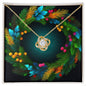 Christmas Background 122 - 18K Yellow Gold Finish Love Knot Necklace