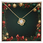 Christmas Background 066 - 18K Yellow Gold Finish Love Knot Necklace