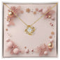 Christmas Background 055 - 18K Yellow Gold Finish Love Knot Necklace