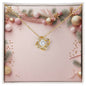 Christmas Background 025 - 18K Yellow Gold Finish Love Knot Necklace