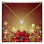 Christmas Background 097 - 18K Yellow Gold Finish Love Knot Necklace